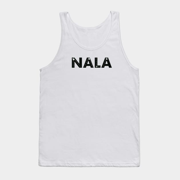 Nala cat name made of hand drawn paw prints Tank Top by GULSENGUNEL